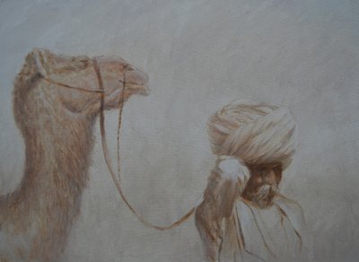 Man Leading Camel by Lincoln Seligman